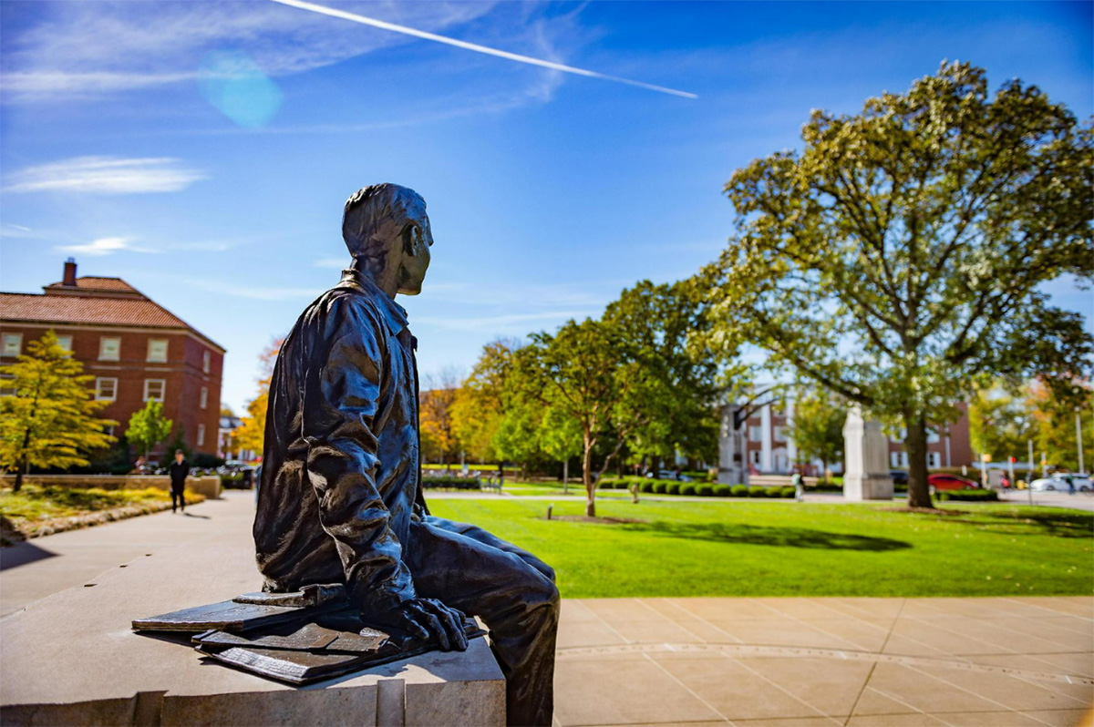 The statue of Neil Armstrong