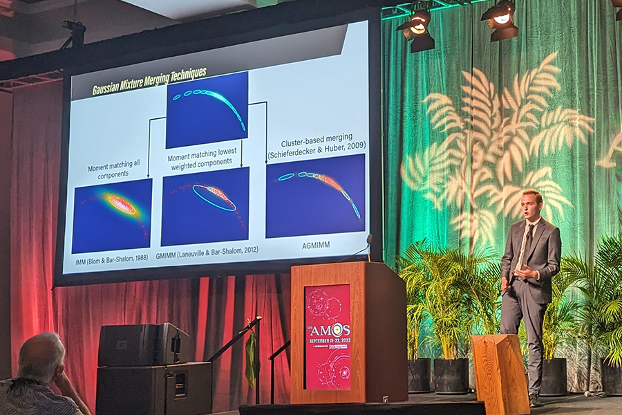 John Iannamorelli speaking at the AMOS conference