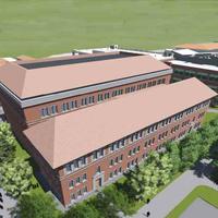 An artist's rendering of what the new building will look like
