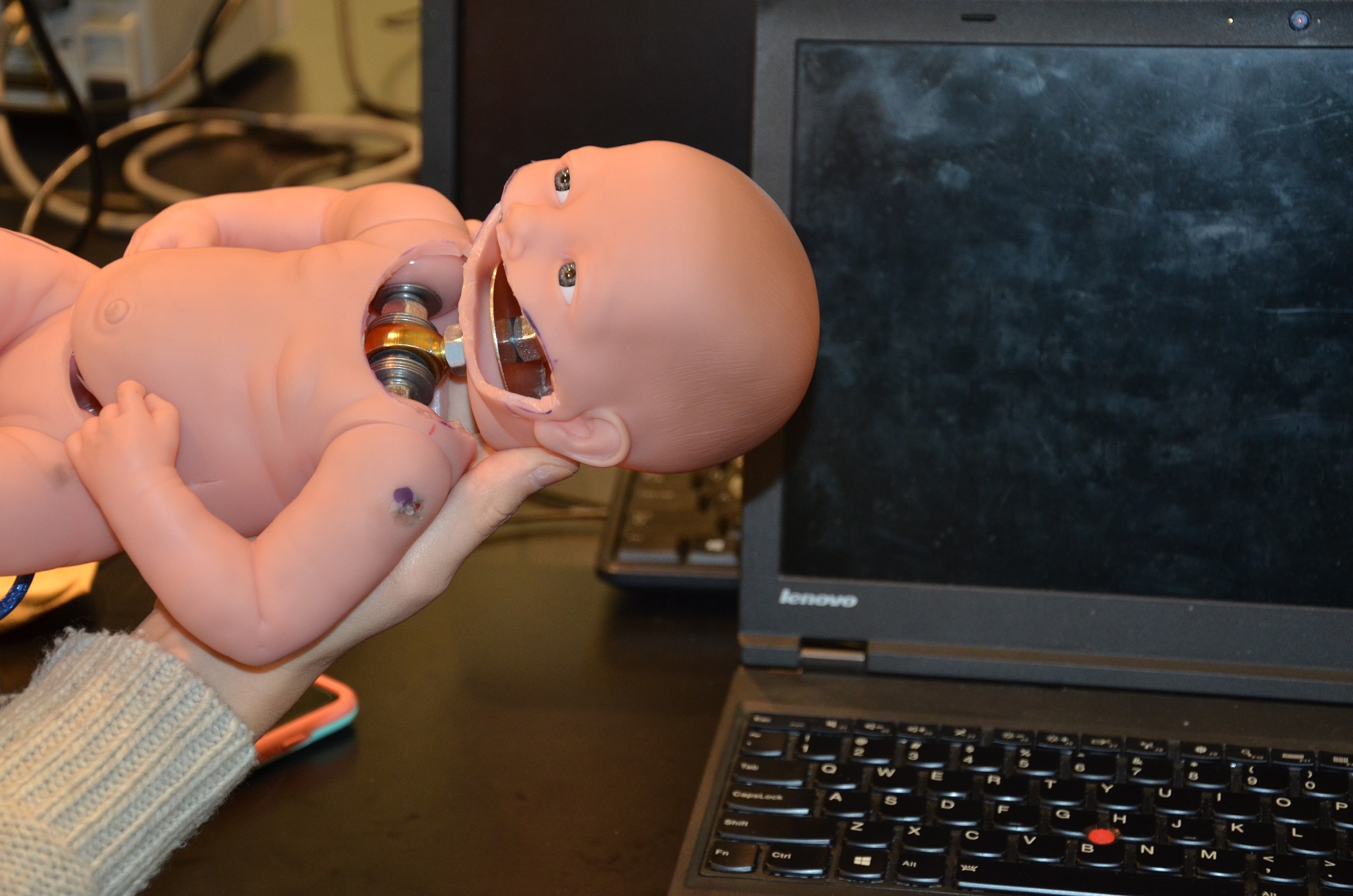 "Martina," a breastfeeding simulation system.
