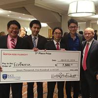 EcoBreeze Team with President of Rice University
