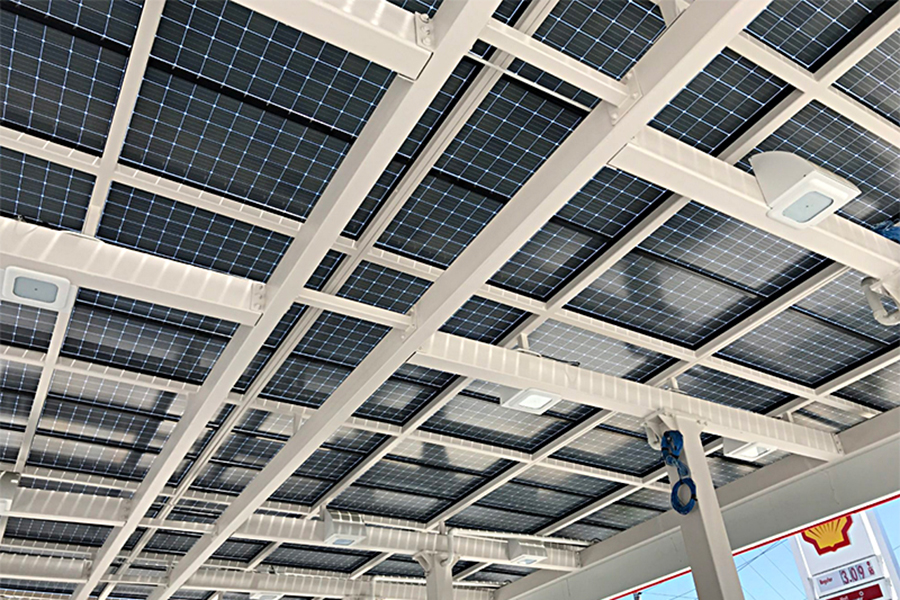 double sided solar panel canopy