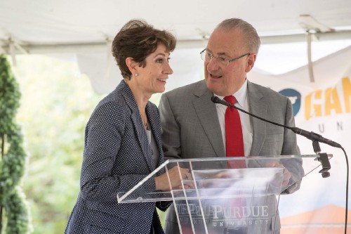 Schweitzers at the ground breaking