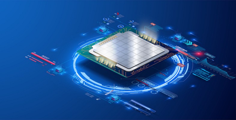 stock image of microchip