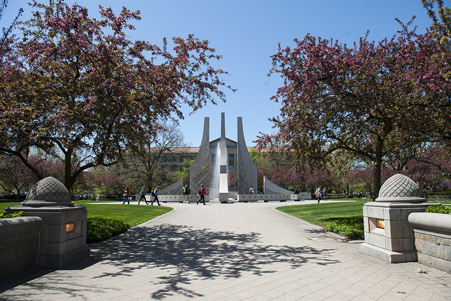 image of engineering fountain on purdue's campus