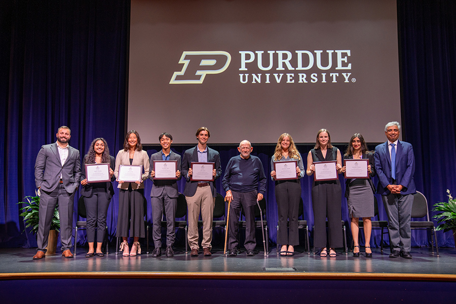 A formal ceremony at Purdue University where honors students are recognized for their outstanding academic achievements