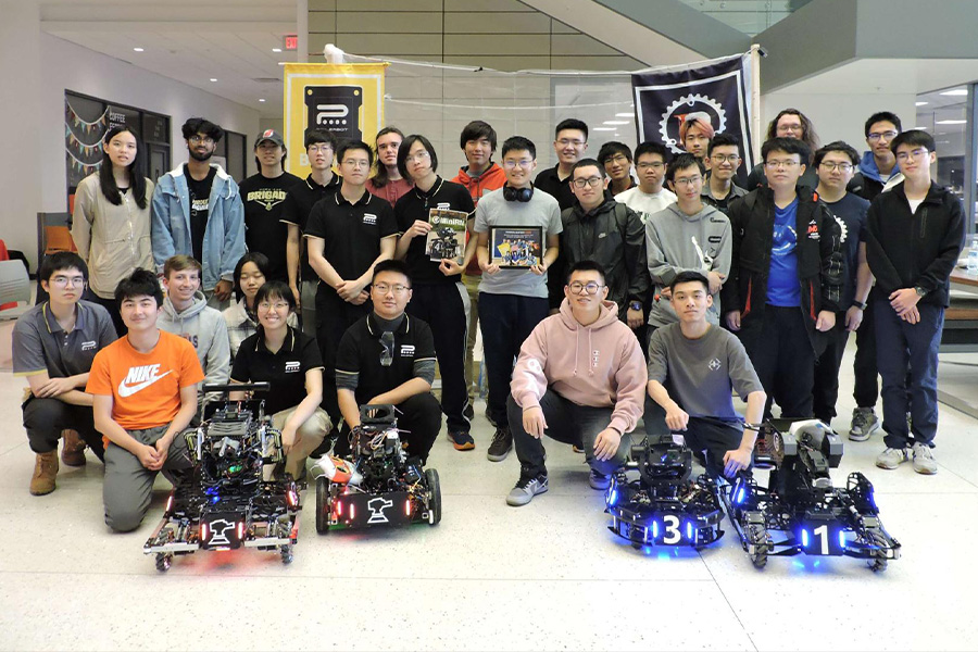 Purdue BoilerBots at the 2024 RoboMasters competition. 