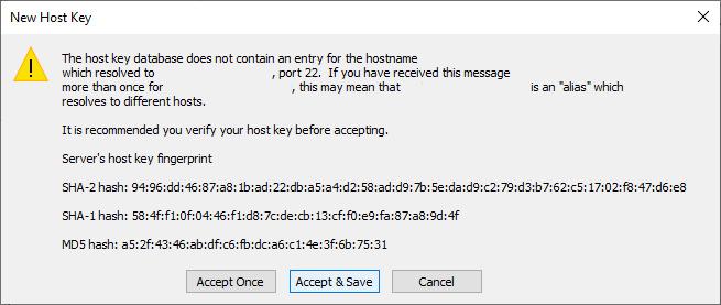 New Host Key