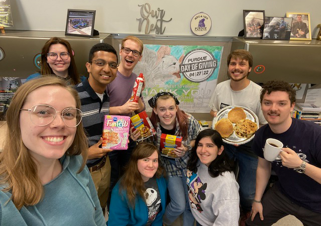 MDE Students hang out in the Nest during Purdue Day of Giving 2022