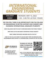 International Grad Student Callout