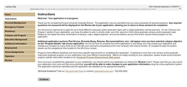 a screen capture of the application link