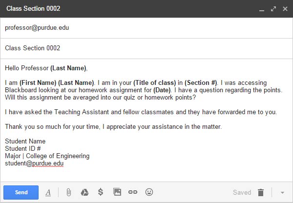 Email example