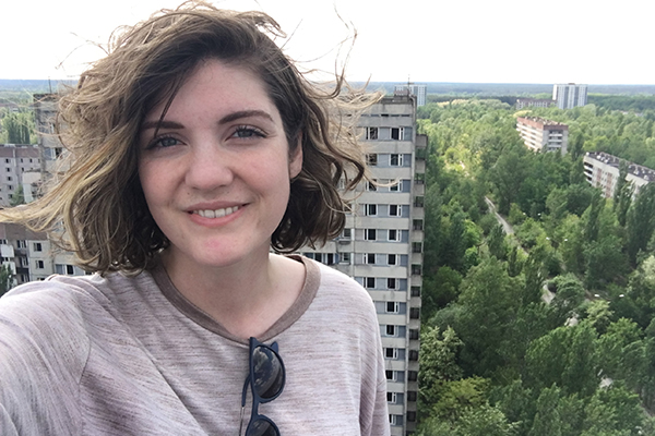 Houghtalen high-up selfie in Chernobyl