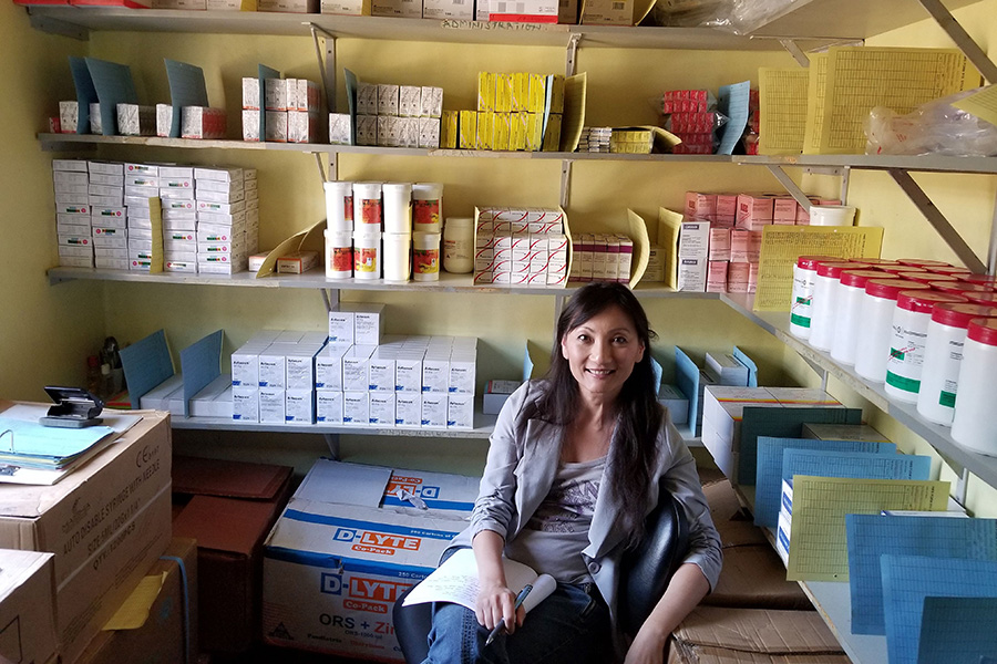 Yih in her workplace