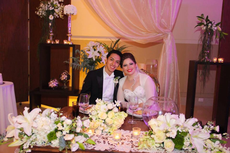 Haces and Aldana at the bridal party