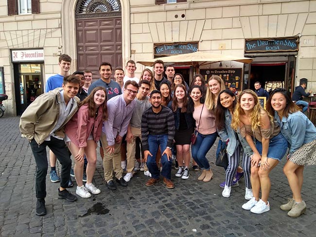 Student on the streets of Rome