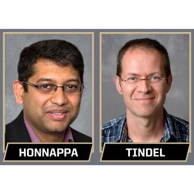 IE Professor Harsha Honnappa and Mathematics Professor Samy Tindel